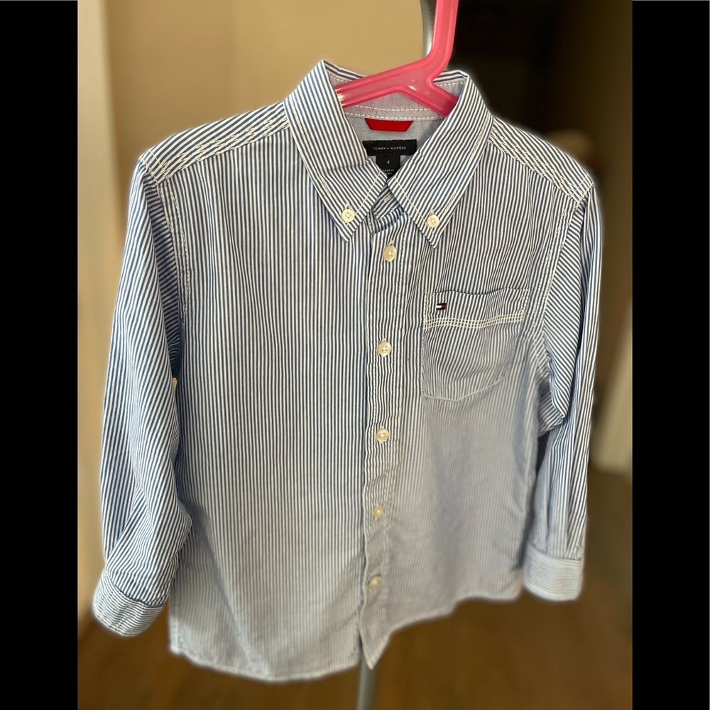 2/$15 Tommy Hilfiger Striped button-down size 4